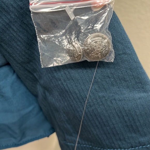 🥳HP🥳 Free People Ruffles Romance Jacket In Teal Jewel NWOT - Picture 11 of 14